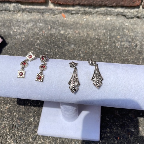 80s vintage dangle earrings Avon - Picture 3 of 6